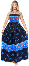 Load image into Gallery viewer, LA LEEL Beach Swimwear Soft Printed Cruise Vintage Vacation Tube Dress Women Blue Halloween theme