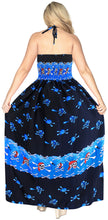 Load image into Gallery viewer, LA LEEL Beach Swimwear Soft Printed Cruise Vintage Vacation Tube Dress Women Blue Halloween theme