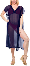 Load image into Gallery viewer, Women&#39;s Kimono Chiffon Beachwear Swimsuit Swimwear Blouse Bikini Cover up Navy