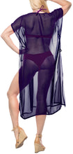 Load image into Gallery viewer, Women&#39;s Kimono Chiffon Beachwear Swimsuit Swimwear Blouse Bikini Cover up Navy