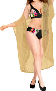 la-leela-women-kimono-blouse-beach-swimsuit-cover-up-solid-OSFM 16-28W [XL- 4X]-Beige_O983