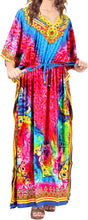 Load image into Gallery viewer, LA LEELA 2 Digital Women&#39;s Kaftan Kimono Summer Beachwear Cover up Dress o933
