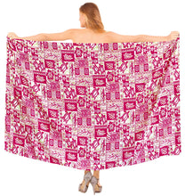 Load image into Gallery viewer, LA LEELA Women Swimsuit Cover Up Beach Wrap Skirt Sarong Wrap One Size Plus Pink_N429
