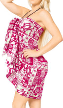 Load image into Gallery viewer, LA LEELA Women Swimsuit Cover Up Beach Wrap Skirt Sarong Wrap One Size Plus Pink_N429