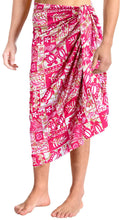 Load image into Gallery viewer, LA LEELA Mens Swimsuit Cover Ups Beach Sarongs Pareo Wrap One Size Pink_N424