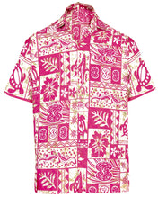 Load image into Gallery viewer, la-leela-mens-regular-size-beach-hawaiian-shirt-for-aloha-tropical-beach-front-pocket-short-sleeve-white