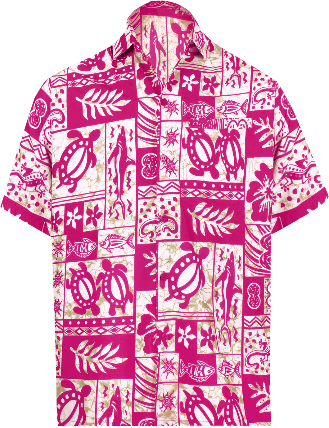 la-leela-support-pink-breast-cancer-shirt-aquatic-life-hawaiian-beach-shirt-for-mens-casual-button-down-tropical-aloha-white_w127