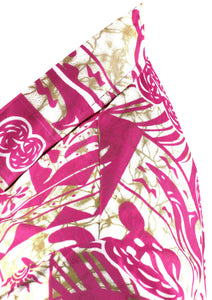 LA LEELA Support Pink Breast Cancer Shirt Aquatic Life Hawaiian Beach Shirt for Men's Casual Button down Tropical Aloha White_W127