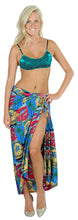 Load image into Gallery viewer, la-leela-soft-light-swimwear-women-wrap-swimsuit-sarong-printed-88x42-matching_1_3045