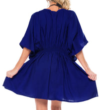 Load image into Gallery viewer, la-leela-bikni-swimwear-rayon-solid-sundress-womens-cover-up-osfm-10-16-m-1x-royal-blue_2826