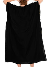 Load image into Gallery viewer, la-leela-lounge-rayon-solid-long-caftan-nightgown-women-black_1079-osfm-14-32w-l-5x