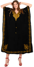 Load image into Gallery viewer, la-leela-lounge-rayon-solid-long-caftan-nightgown-women-black_1079-osfm-14-32w-l-5x