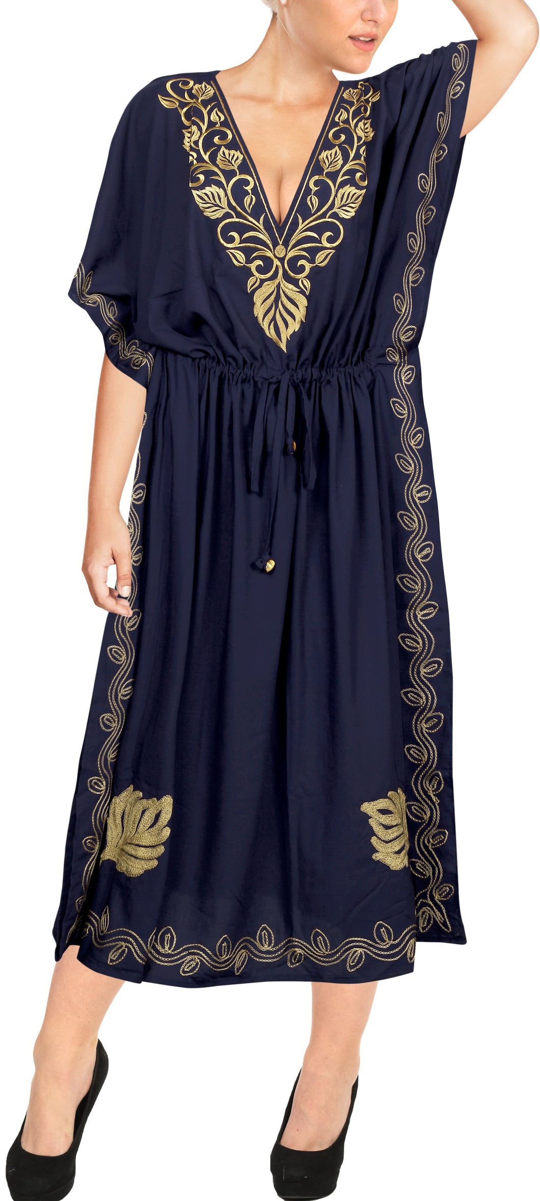 la-leela-lounge-rayon-solid-long-caftan-nightgown-women-OSFM 16-32W [XL- 5X]-Navy Blue_J812