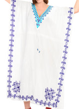Load image into Gallery viewer, la-leela-lounge-rayon-solid-long-caftan-vacation-top-girls-white_1008-osfm-14-32w-l-5x