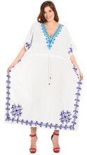 Load image into Gallery viewer, la-leela-lounge-rayon-solid-long-caftan-vacation-top-girls-white_1008-osfm-14-32w-l-5x