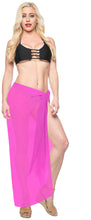 Load image into Gallery viewer, la-leela-womens-hawaiian-bikini-beach-wrap-sheer-sarong-swimming-bathing-suit-beachwear-swim-dress-pareo-cover-up-long-78x42-pink-135269