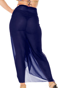 LA LEELA Women's Plus Size Bathing Suit Cover Up Beach Sarong 78"x42" Blue_G174