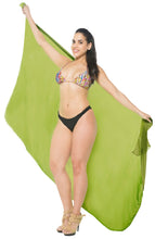 Load image into Gallery viewer, LA LEELA Women&#39;s Swimwear Pareo Cover Up Sarong Wrap Skirts 78&quot;x42&quot; Green_G173