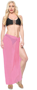 LA LEELA Women's Beach Cover Up Bikini Sarong Swimsuit Wrap 78"x42" Pink_G171
