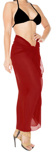 LA LEELA Women's Swimsuit Cover Up Summer Beach Wrap Skirt 78"x42" Red_E471
