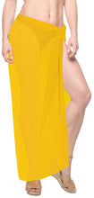 Load image into Gallery viewer, LA LEELA Women&#39;s Beach Cover Up Pareo Canga Swimsuit Sarong 78&quot;x42&quot; Yellow_E469