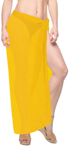 LA LEELA Women's Beach Cover Up Pareo Canga Swimsuit Sarong 78"x42" Yellow_E469