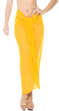Load image into Gallery viewer, LA LEELA Women&#39;s Beach Cover Up Pareo Canga Swimsuit Sarong 78&quot;x42&quot; Yellow_E469