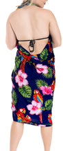 Load image into Gallery viewer, LA LEELA Women Beach Sarong Pareo Swimwear Coverup Wrap Skirt One Size N_Blue_E465