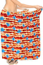 Load image into Gallery viewer, LA LEELA Women&#39;s Beach Cover Up Pareo Canga Swimsuit Sarong One Size Red_E455