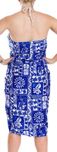 Load image into Gallery viewer, LA LEELA Women Sarong Dress Coverup Tie Pareo Wrap Swimsuits One Size Blue_E449