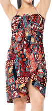 Load image into Gallery viewer, LA LEELA Women Sarong Swimwear Cover-Up Wrap Skirt Plus Size One Size Grey_E429