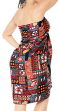 Load image into Gallery viewer, LA LEELA Women Sarong Swimwear Cover-Up Wrap Skirt Plus Size One Size Grey_E429