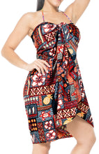Load image into Gallery viewer, LA LEELA Women Sarong Swimwear Cover-Up Wrap Skirt Plus Size One Size Grey_E429