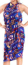 Load image into Gallery viewer, LA LEELA Women hawaiian Sarongs For Women Plus Size Beach Wrap One Size Blue_E427