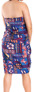 LA LEELA Women hawaiian Sarongs For Women Plus Size Beach Wrap One Size Blue_E427