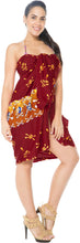 Load image into Gallery viewer, LA LEELA Women Pirate Skulls Skeleton Sarong Beach Blanket Pareo Wrap Skirt Tie One Size Pirate Red_E424