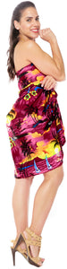 LA LEELA Women's Pareo Canga Sarong Skirt Swimwear Cover Up One Size Pink_E416
