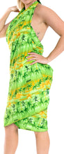 Load image into Gallery viewer, LA LEELA Women Swim Coverup Beach Wrap Skirt hawaiian Sarongs One Size Green_E414