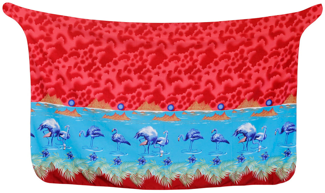 LA LEELA Women's Plus Size Bathing Suit Cover Up Beach Sarong One Size Red_E411