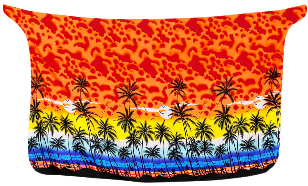 LA LEELA Women's Swimwear Pareo Sarong Bikini Coverups Wrap One Size Orange_E405