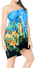 Load image into Gallery viewer, LA LEELA Women Hawaiian Sarong For Women Plus Size Beach Wrap One Size Blue_E403
