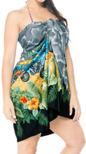 Load image into Gallery viewer, LA LEELA Women hawaiian Sarongs For Women Plus Size Beach Wrap One Size Grey_E402