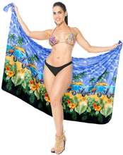 Load image into Gallery viewer, LA LEELA Women&#39;s Beach Sarong Cover Up Pareo Swimsuit Wrap One Size Blue_E401