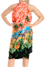 Load image into Gallery viewer, LA LEELA Women&#39;s Wrap Beach Swimwear Cover Up Pareo Tie Sarong One Size Red_E400