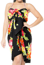 Load image into Gallery viewer, la-leela-swimwear-soft-light-hawaiian-beach-bikini-wrap-swimsuit-sarong-printed-78x42-red_67