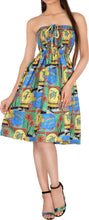 Load image into Gallery viewer, LA LEELA Beachy Seashore Floral Print Tube For Women Beachwear Hawaiian Female Tube Dress Skirt Swimsuit Coverup
