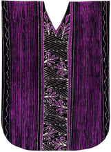 Load image into Gallery viewer, LA LEELA Cotton Batik Printed Women&#39;s Kaftan Kimono Summer Beachwear Cover up Dress Purple_D273