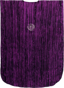 LA LEELA Cotton Batik Printed Women's Kaftan Kimono Summer Beachwear Cover up Dress Purple_D273