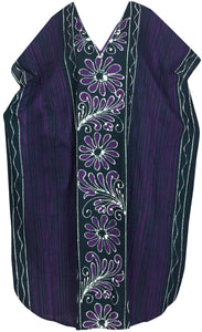 LA LEELA Cotton Batik  Floral Printed Women's Kaftan Kimono Summer Beachwear Cover up Dress Green_U911