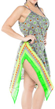 Load image into Gallery viewer, Beachwear Lightweight Swimwear Swimsuit Embroidered Bikini Cover up Green TOP